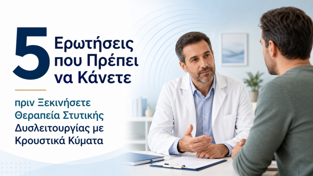 5 Ερωτήσεις για Θεραπεία Στυτικής Δυσλειτουργίας με Κρουστικά Κύματα